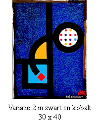 Variatie 2 in zwart en kobalt